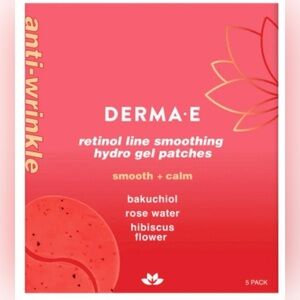 Derma E Anti-Wrinkle Retinol Line Smoothing Hydrogel Patches 5 pk NEW In Box